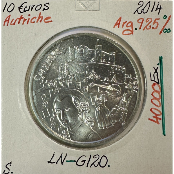 AUTRICHE - 10 EURO EN ARGENT (2014)...