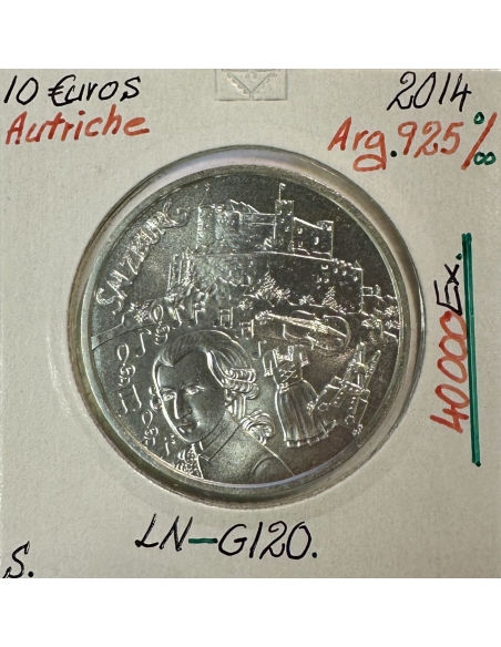 AUTRICHE - 10 EURO EN ARGENT (2014) // Qualité : SUP