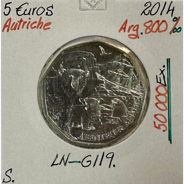 AUTRICHE - 5 EURO EN ARGENT (2014) //...