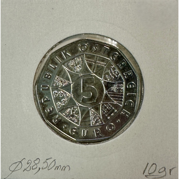 AUTRICHE - 5 EURO EN ARGENT (2014) //...