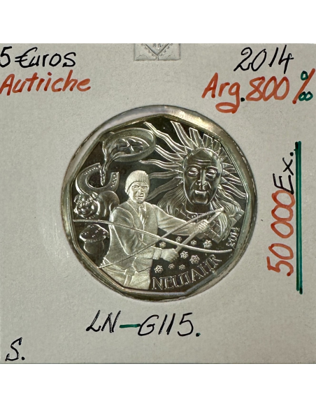 AUTRICHE - 5 EURO EN ARGENT (2014) // Qualité : SUP (REF 2)
