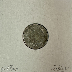 NORVEGE - 25 ORE 1904 - Pièce de Monnaie en Argent // TB 2