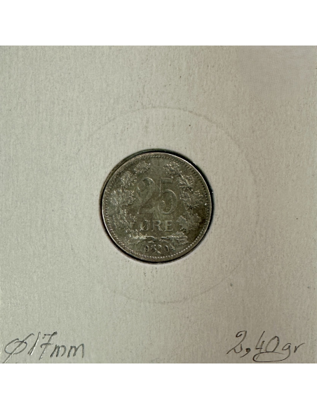 NORVEGE - 25 ORE 1904 - Pièce de Monnaie en Argent // TB
