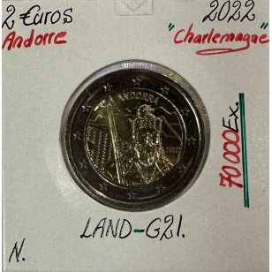 ANDORRE - 2 Euro commémorative 2022 (Charlemagne) Issue...