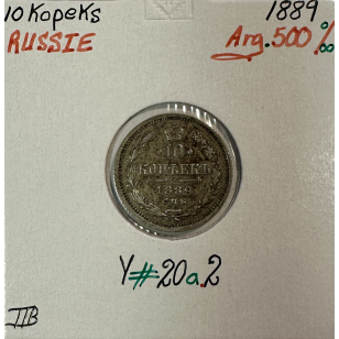 RUSSIE - 10 KOPEKS 1889 - Pièce de Monnaie en Argent //...