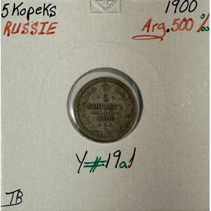 RUSSIE - 5 KOPEKS 1900 - Pièce de Monnaie en Argent //...