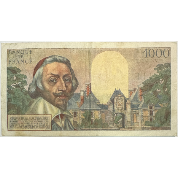 1000 FRANCS RICHELIEU (2-12-1954)...