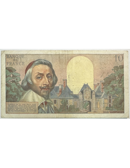 10 NOUVEAUX FRANCS RICHELIEU - 15.10.1959 - Billet de banque français (TB)