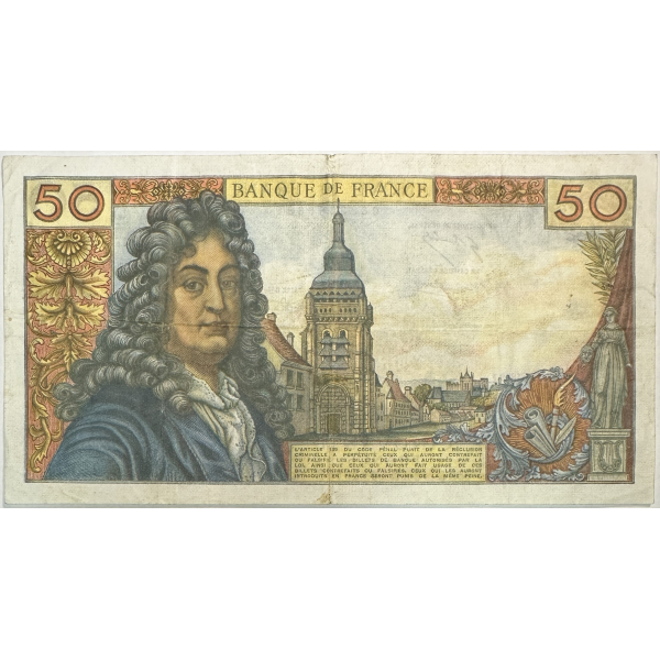 50 FRANCS RACINE - 6.11.1969 - Billet...