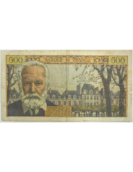 500 FRANCS VICTOR HUGO - 2.9.1954 - Billet de banque français (TB)