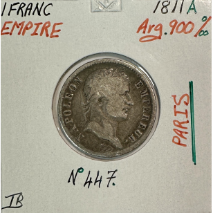 1 FRANC EMPIRE (1811 A) Pièce de Monnaie en Argent //...