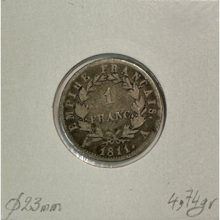 1 FRANC EMPIRE (1811 A) Pièce de Monnaie en Argent //... 2