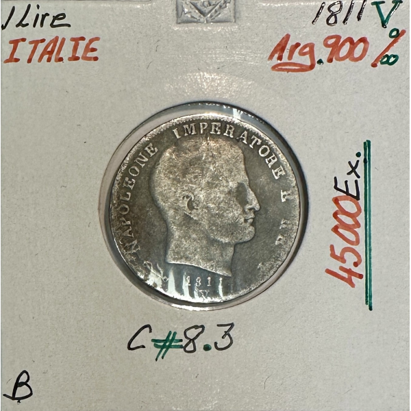 ITALIE - 1 LIRE 1811 V - NAPOLEON -...