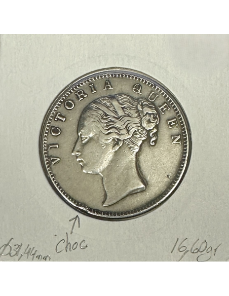 INDE BRITANNIQUE - 1 ROUPIE 1840 - Pièce de Monnaie en Argent // Qualité : TB