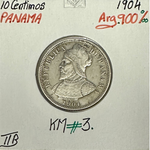 PANAMA - 10 CENTIMOS 1904 - Pièce de Monnaie en Argent //...