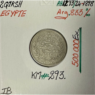 EGYPTE - 2 QIRSH (AH 1293/24) 1898 - Pièce de Monnaie en...