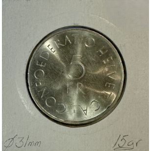 SUISSE - 5 FRANCS 1963 B - Pièce de Monnaie en Argent //... 2