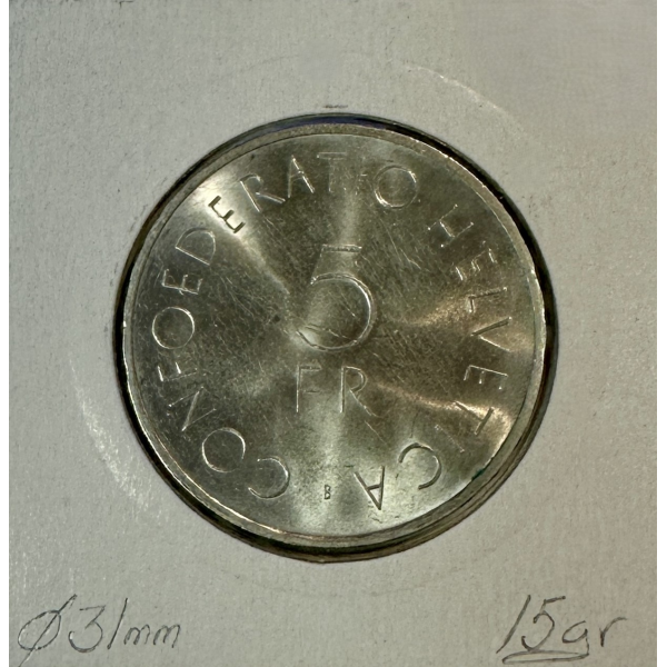 SUISSE - 5 FRANCS 1963 B - Pièce de...