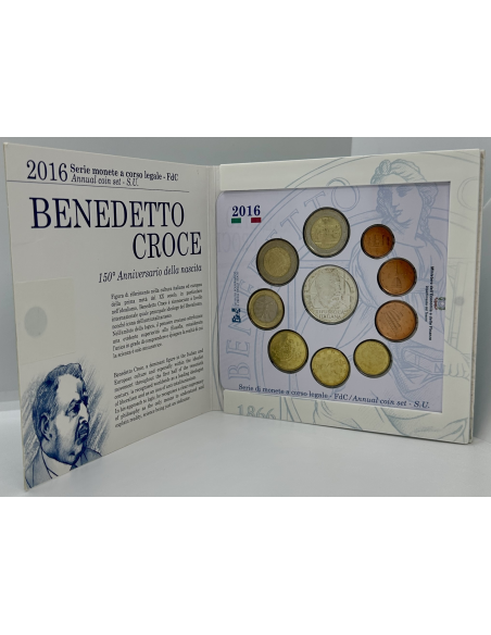 Italie - Coffret Brillant Universel 2016 - 10 Pièces avec la 5€ en Argent