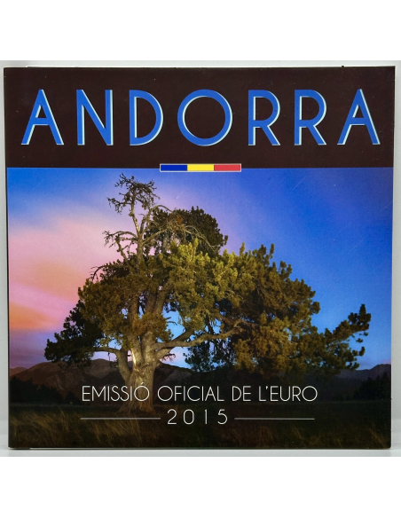 ANDORRE - Coffret Brillant Universel 2015 - Série officielle des Euro en BU
