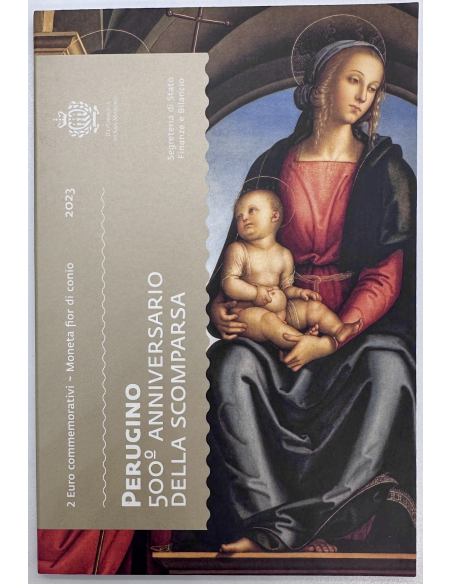 SAINT-MARIN - 2 Euro commémorative 2023 - PERUGINO // COFFRET BU