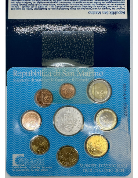 SAINT-MARIN - Coffret Brillant Universel 2004 - Avec la Pièce de 5 Euro Argent