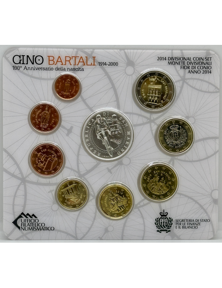 SAINT-MARIN - Coffret Brillant Universel 2014 - Avec la Pièce de 5 Euro Argent