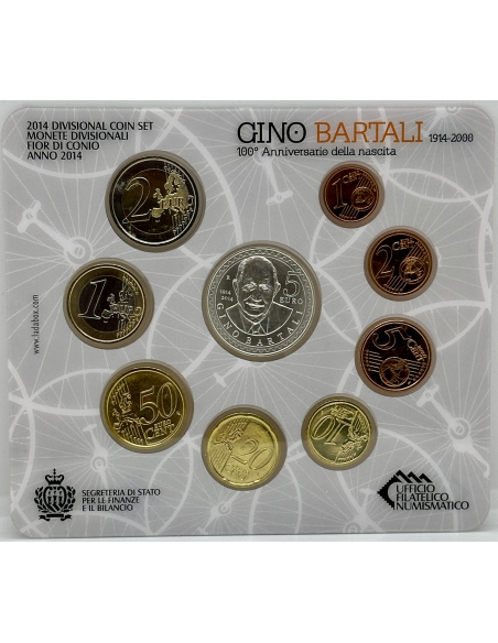 SAINT-MARIN - Coffret Brillant Universel 2014 - Avec la Pièce de 5 Euro Argent