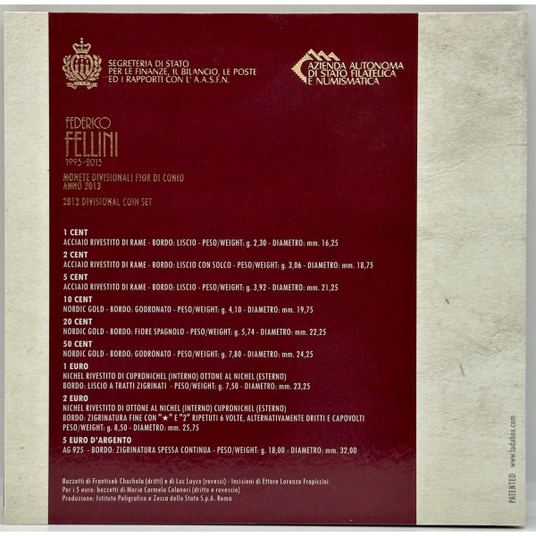 SAINT-MARIN - Coffret Brillant...