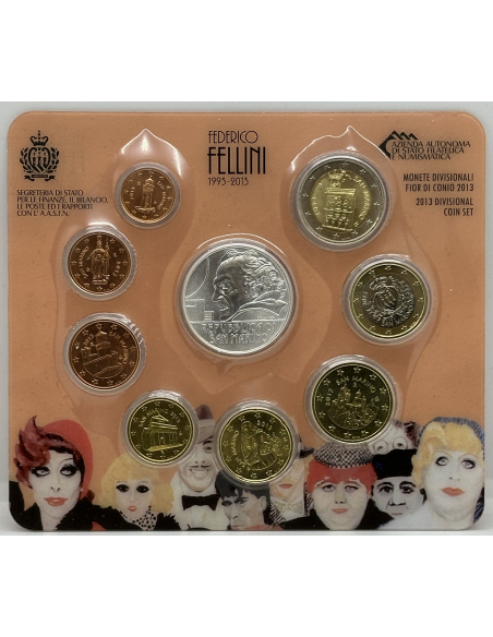 SAINT-MARIN - Coffret Brillant Universel 2013 - Avec la Pièce de 5 Euro Argent