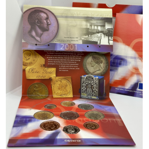 ROYAUME UNI - Coffret BU 2001 - 9 pièces de monnaie //... 2