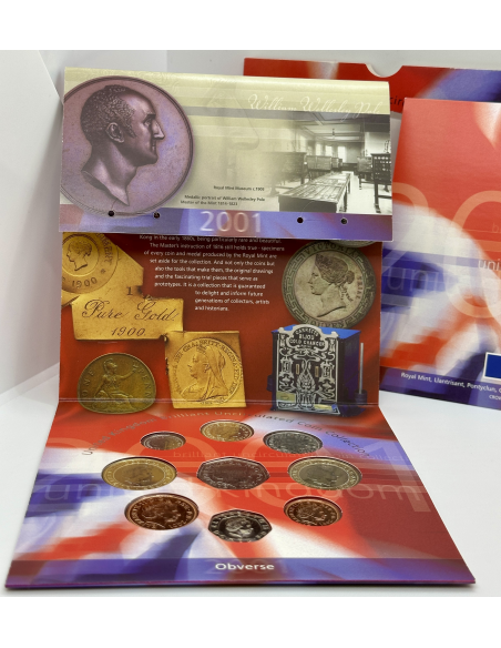 ROYAUME UNI - Coffret BU 2001 - 9 pièces de monnaie // Coin Collecting