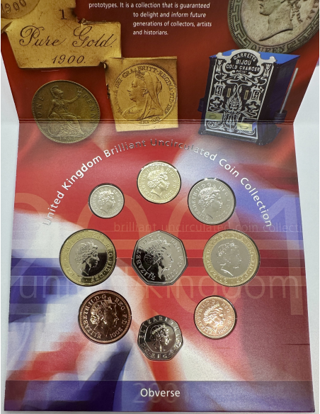 ROYAUME UNI - Coffret BU 2001 - 9 pièces de monnaie // Coin Collecting