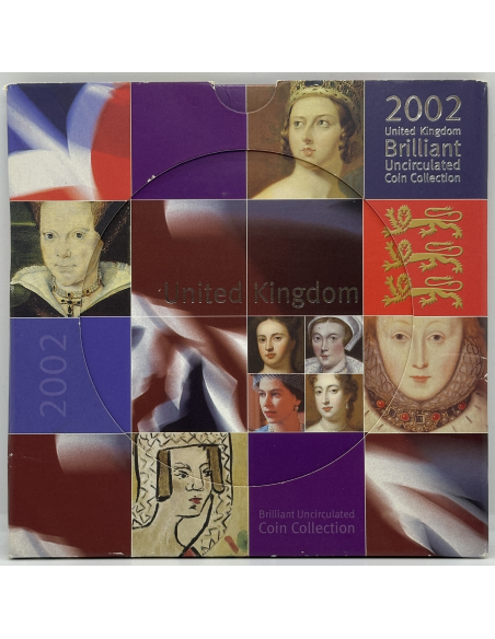 ROYAUME UNI - Coffret BU 2002 - 8 pièces de monnaie // Coin Collecting