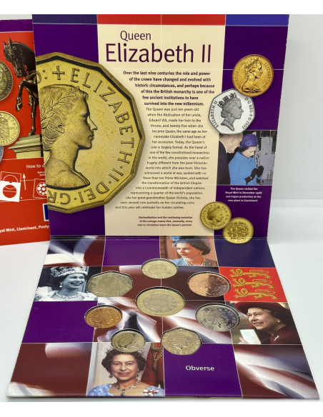 ROYAUME UNI - Coffret BU 2002 - 8 pièces de monnaie // Coin Collecting