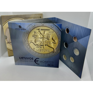 Lituanie - Coffret Brillant Universel 2015 avec Médaille 2