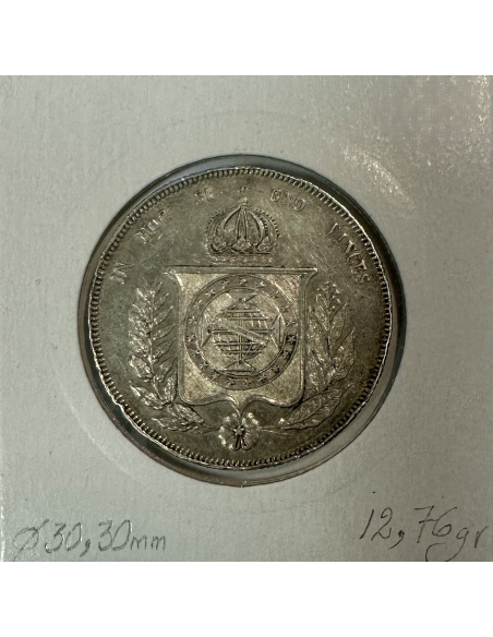 BRESIL - 1000 REIS 1857 - Pièce de Monnaie en Argent // Qualité : TB