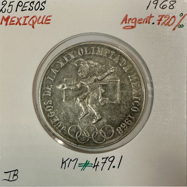 MEXIQUE - 25 PESOS 1968 - Pièce de...