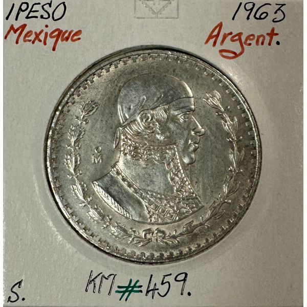 MEXIQUE - 1 PESO 1963 - Pièce de...