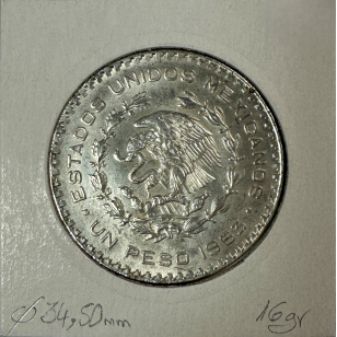 MEXIQUE - 1 PESO 1963 - Pièce de Monnaie en Argent //... 2