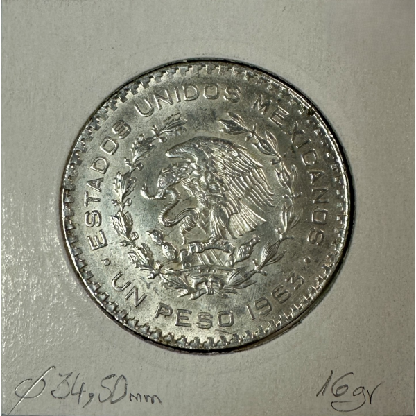MEXIQUE - 1 PESO 1963 - Pièce de...