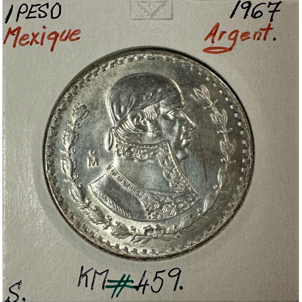 MEXIQUE - 1 PESO 1967 - Pièce de...