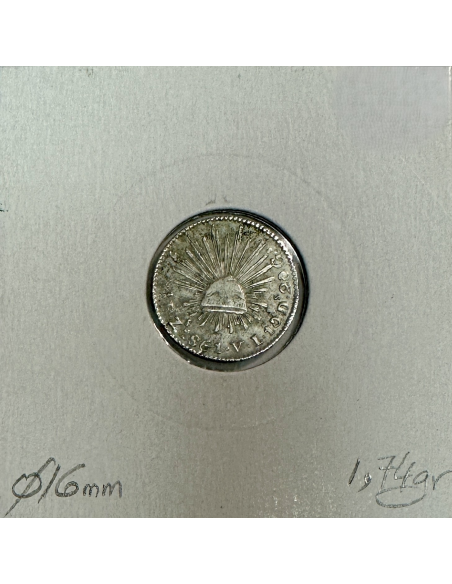 MEXIQUE - 1/2 REAL 1861 VL - Pièce de Monnaie en Argent // Qualité : TTB