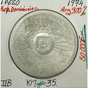 REPUBLIQUE DOMINICAINE - 1 PESO (1974) Monnaie en Argent...