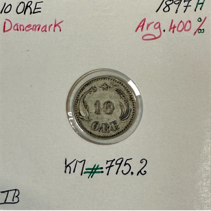 DANEMARK - 10 ORE 1897 H - Pièce de Monnaie en Argent //...