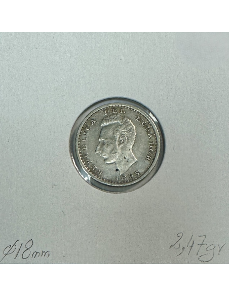 EQUATEUR - LIMA - 1 DECIMO (1893) Monnaie en Argent // Qualité : TTB