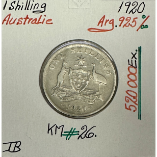 AUSTRALIE - 1 SHILLING 1920 - Pièce de Monnaie en Argent...