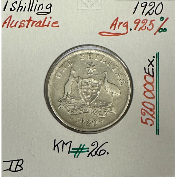 AUSTRALIE - 1 SHILLING 1920 - Pièce...