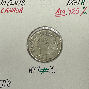 CANADA - 10 CENTS 1871 H - Pièce de Monnaie en Argent //...