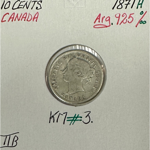 CANADA - 10 CENTS 1871 H - Pièce de...
